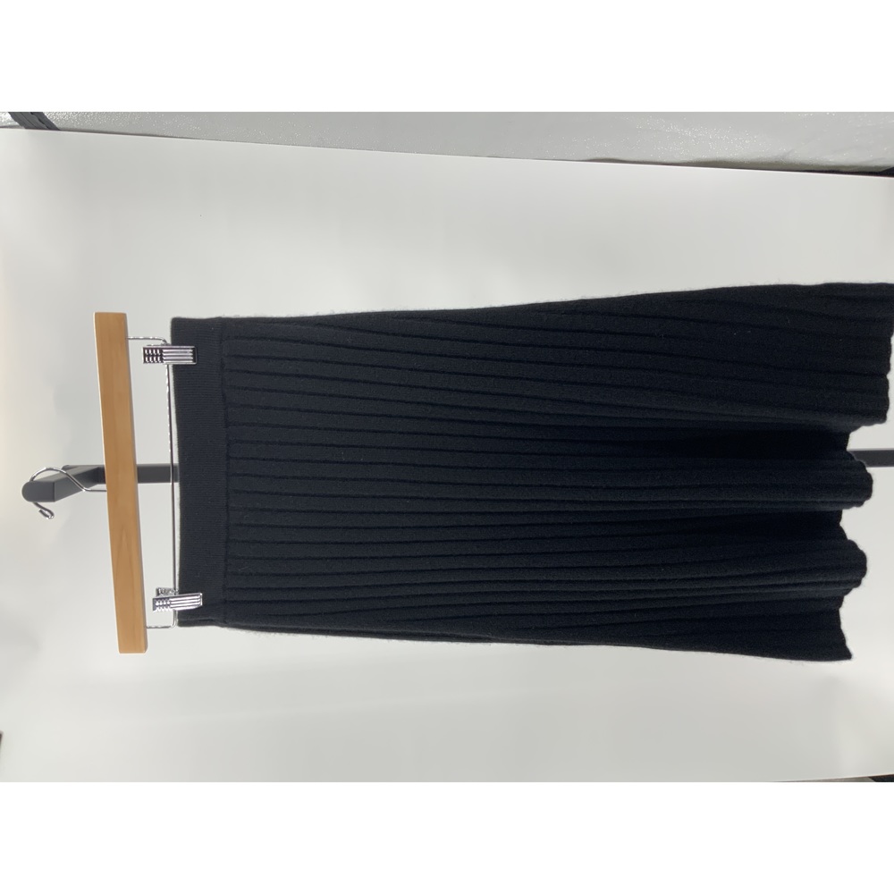 Quince Mongolian Cashmere Midi Skirt Black S